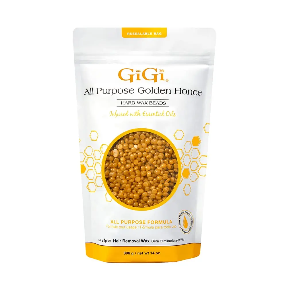 GIGI AND MAX Golden Honee Rosin-Based Hard Wax Beads, 14 oz Strip-Free Formula for All-Purpose Hair Removal & Body Care
