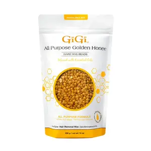 GiGi Hard Wax Beads Golden Honee All Purpose Hair Removal Wax No Strip Needed 14 oz Infused with Essential Oils