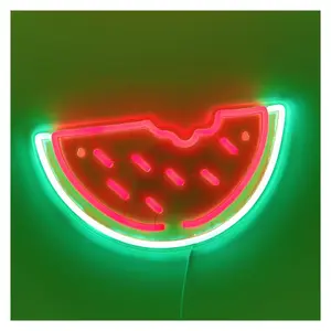Sign Illuminated Watermelon Neon Sign USB Powered Dimmable Wall Neon Light For Shop Club Festival Party Wall Decoration 15.5cm×29.5cm