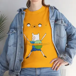 Finn and Jake Hugging Adventure Time T-Shirt, Nostalgia 2D Print T-Shirt, Cartoon Network Shirt, Gifts for Cartoon Fans #AdventureTime #CartoonNetwork #NostalgiaCore #ToonVerse #FinnAndJake #GraphicTee #StreetwearUS