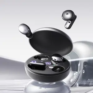 CHENRUIDA M166 Wireless Earbuds Bluetooth Headphones Dual Earphones AI ENC Noise Cancelling Directional Sound, Spatial Audio, 76H Long Battery Life LED Display Sleep Headphones Mini Invisible Earbuds 2-in-1 Semi-in-ear In-ear Bluetooth 5.3 HiFi Sound