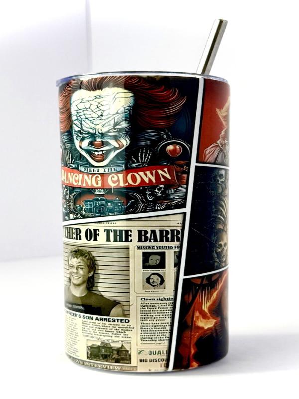 20 oz Pennywise Stainless Steel Tumbler with Lid, Straw