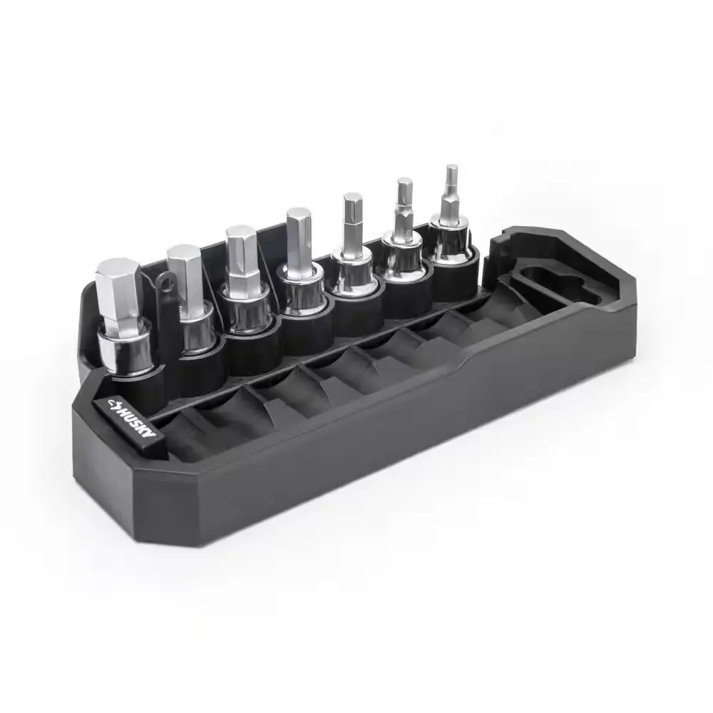 7-Piece 3/8 in. Drive Metric Hex Bit Socket Set with Case