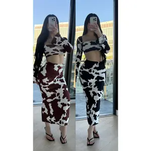 Janet Cow two piece set ( print) 3322