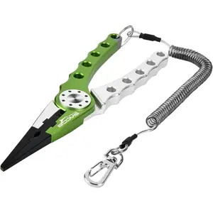 X1   Pliers Saltwater, Surf  Tackle Kit,  Multitool Hook Remover Braided  Line  and Split Ring with Coiled Lanyard and Sheath