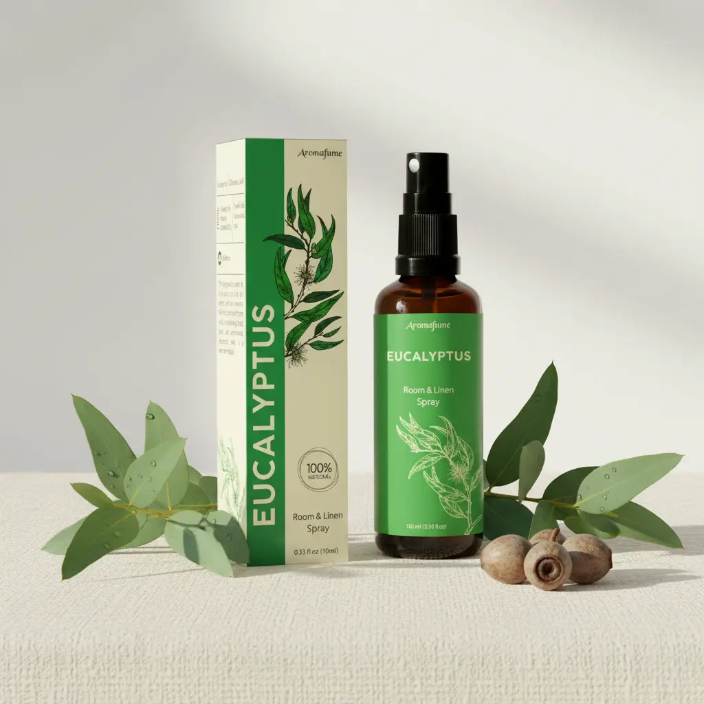 Eucalyptus Room, Linen & Pillow Spray by Aromafume | 100ml/3.38 fl oz | with Pure Eucalyptus Essential Oil | Aromatherapy | Mist for Bedding, Fabrics
