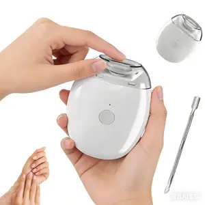2 in 1 Electric Automatic Nail Clipper with Polishing, USB Rechargeable for Adults, Seniors & Baby