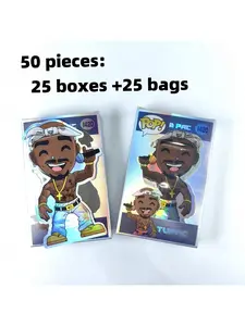 50pcs 3.5G Special-Shape Self-Supporting Zipper Bags with Paper Box, New Design, Ideal for Gift Packaging, Party Supplies (Office Stationery & Wrapping)