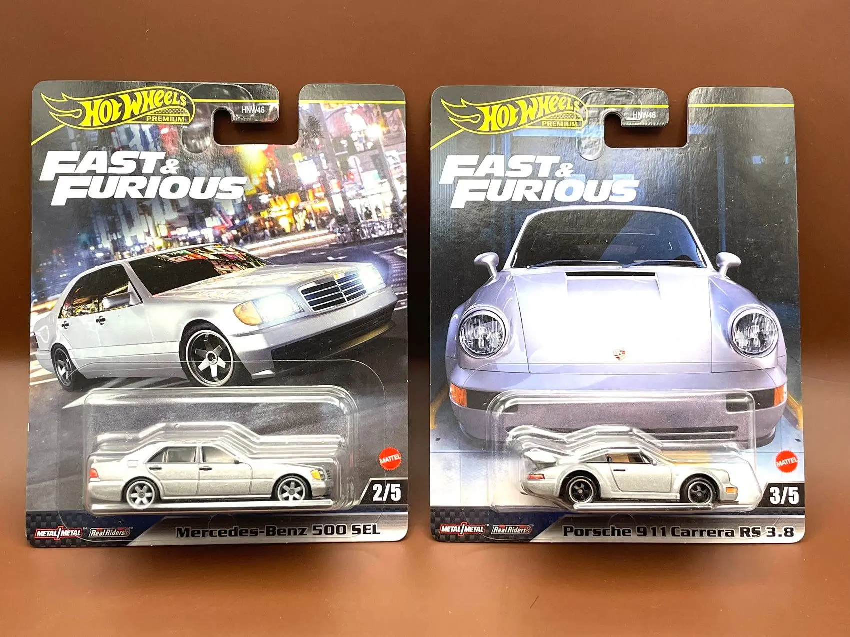 *SUPER RARE* Hot Wheels Cars Premium Fast & Furious Porsche 911 964 Carrera RS 3.8 & Mercedes-Benz S-Class 500 SEL W140