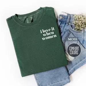 Lesbian Pride Comfort Colors Shirt, I Love It When Women Lesbian T-Shirt, Funny Lesbian Top, Lesbian Shirt, Gay Tee, Pride Month Gift for Her, Full Sizes
