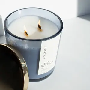 Keepsake Luna Indigo 12 oz. Citrus Blossom & White Musk Clean Scented Candle