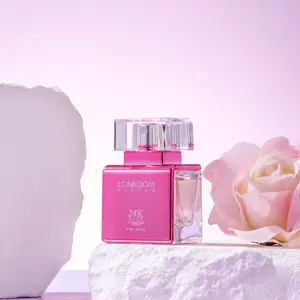 LONKOOM 24k Pink 0.34oz EDP Mini Perfume for Women Sweet Vanilla & Fruity Fragrance Long Lasting 6-8 Hours Natural Ingredients summervibes summervibes