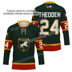 [Customized upon request] LOTR Theoodeen 24 Lace Hockey Jersey, LOTR Fan Gift, Rideer of Rohann Sports Jersey