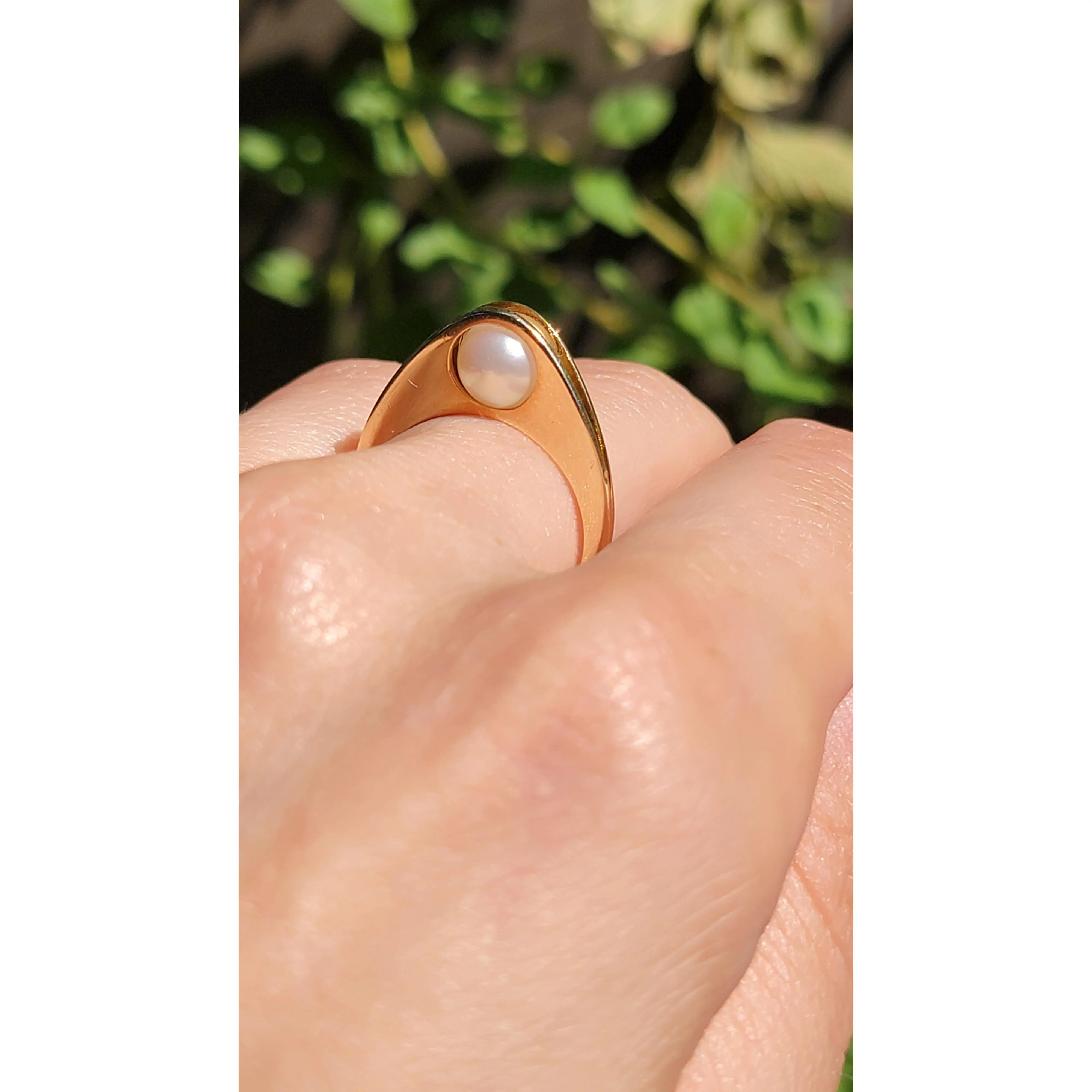 14k Floating Pearl Ring