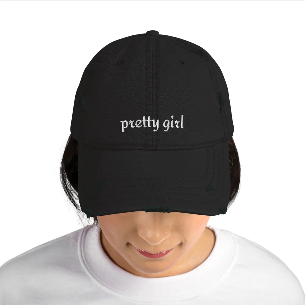 'Pretty Girl' Distressed Dad Hat