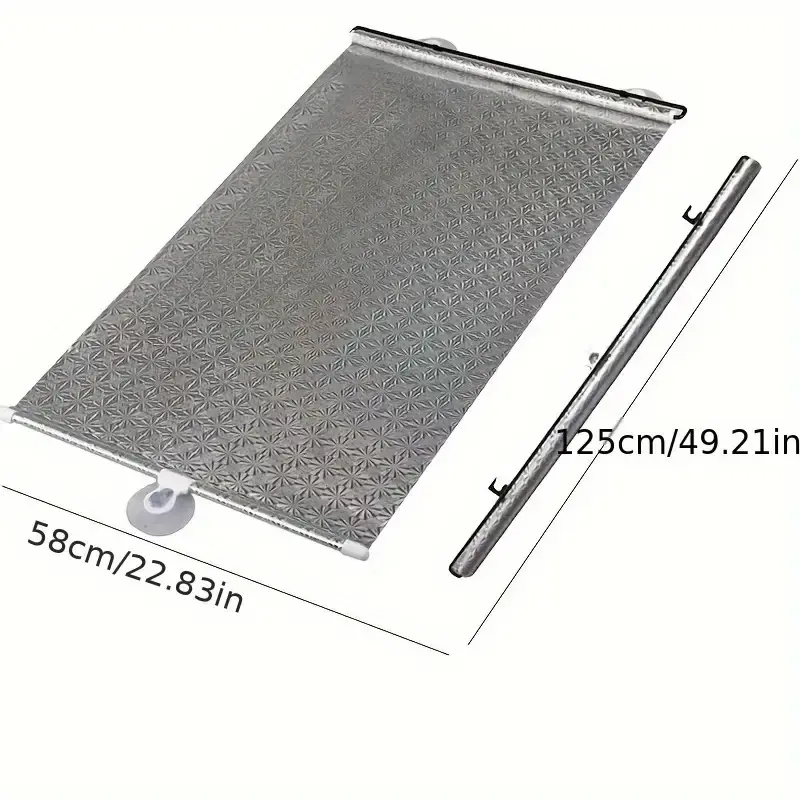 2024Car Windshield Sunshade - Roll-Up Front Window Shade with Heat Insulation, UV Protection & Glare Reduction, Fit for All Vehicles, Easy Install & Remove, Durable & Stylish Design for Enhanced Driving Comfort, Sun Visor for Car, Vehicle Interior Cooling