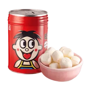 Want Want Original Milk Candy Jar 220g - Taiwan's Classic Snack, Reusable Piggy Bank Tin