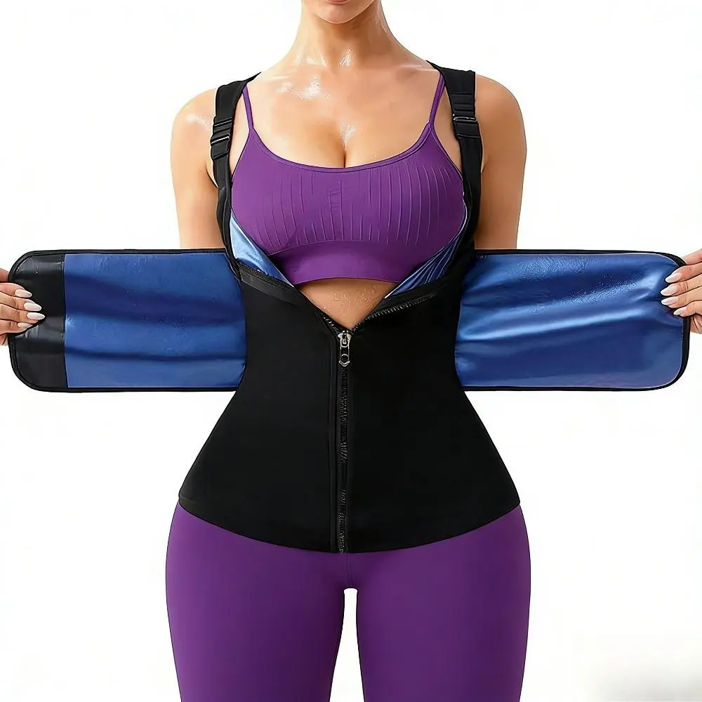 Body Shaper  Tank Top with Zipper  Vest for Shapewear Women Sweat Waist Trainer Vest for Belly