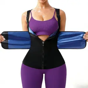 Body Shaper  Tank Top with Zipper  Vest for Shapewear Women Sweat Waist Trainer Vest for Belly