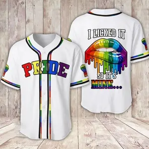 LGBT Pride I licked it so its mine custom name Baseball Jersey KV #Baseballjersey