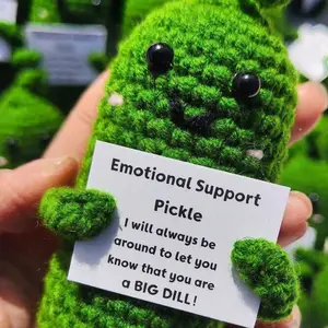 3pcs-Cute Emotionally Supported Pickle Toy, Handcrafted Positive Energy Doll, Ideal for Couples & Personal Use, Unique Decorative Accessory
