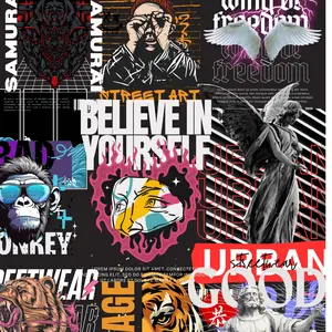 DTF Transfer Bundle - 12 Theme! Retro, Sport, Gothic