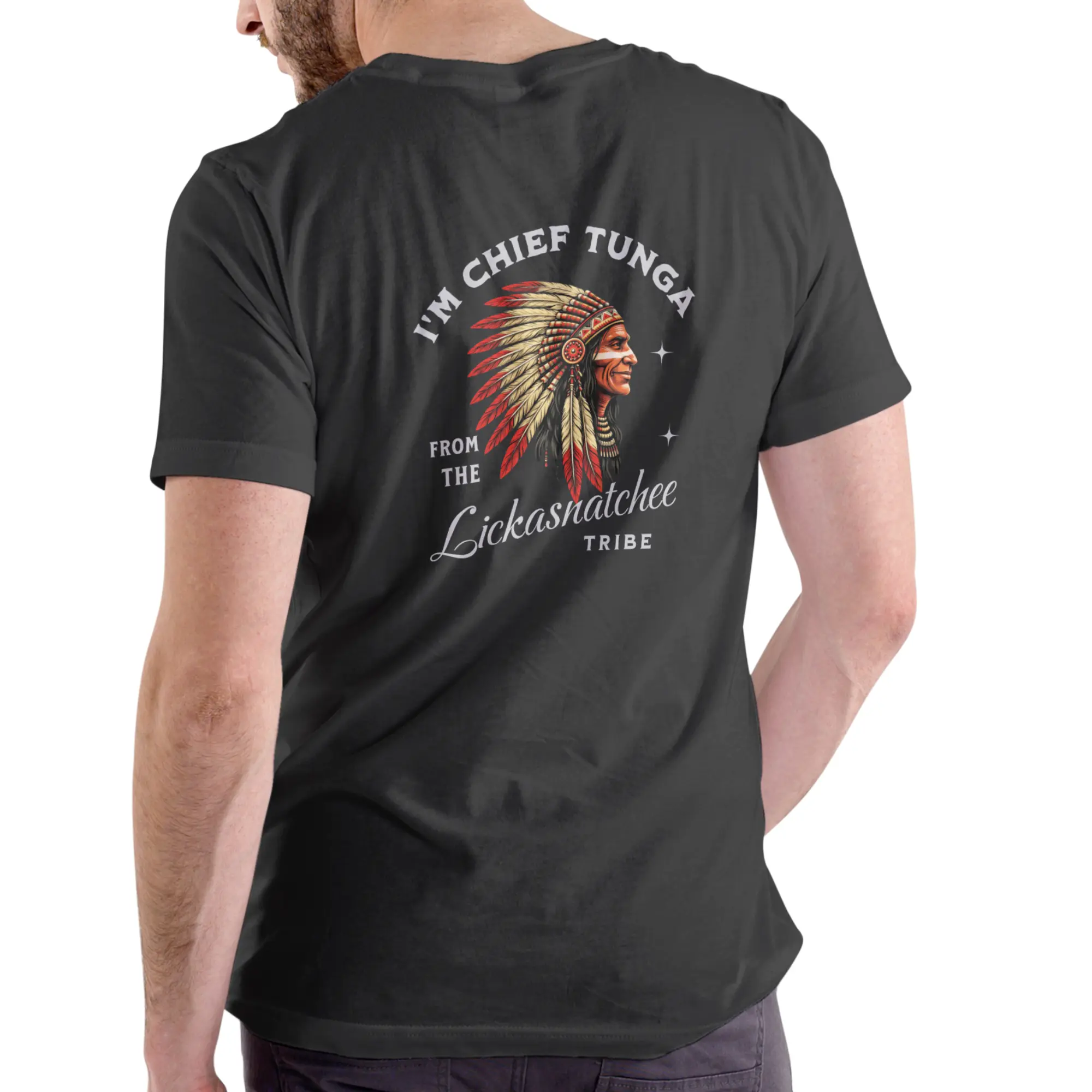 Gildan Men's Casual Classic Crew Neck Tee - 100% Cotton, Soft, Breathable Short-Sleeve Top with Humorous "Chief Tunga" Graphic, Prank Gag Gift Ready