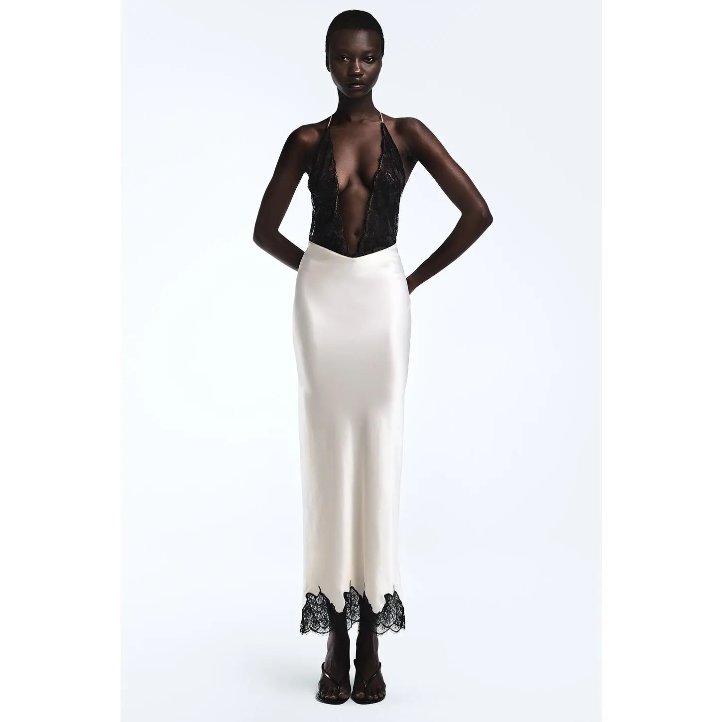 REVOLVE LOS ANGELES Alouette Maxi Dress in Champagne