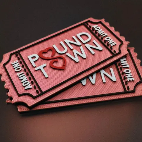 Ticket to Pound Town: Funny 3D Printed Gag Gift - Hilarious Joke for Adults - Pack of 5 Tickets