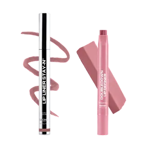 sacheu Lip Liner STAY-N & DoubleDown Lip Definer Combo - Waterproof Matte Peel-off Lipliner Lip Stain + 2-in-1 K Beauty Lip Combo Hyaluronic Acid & Avocado Oil Infused Makeup