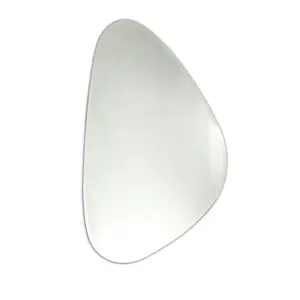 212 MAIN Lyzeth Large Frameless Oval Glass Bathroom Wall Mirror, 24x39 in, Home Improvement Decor Fixture, Modern, Indoor Decor