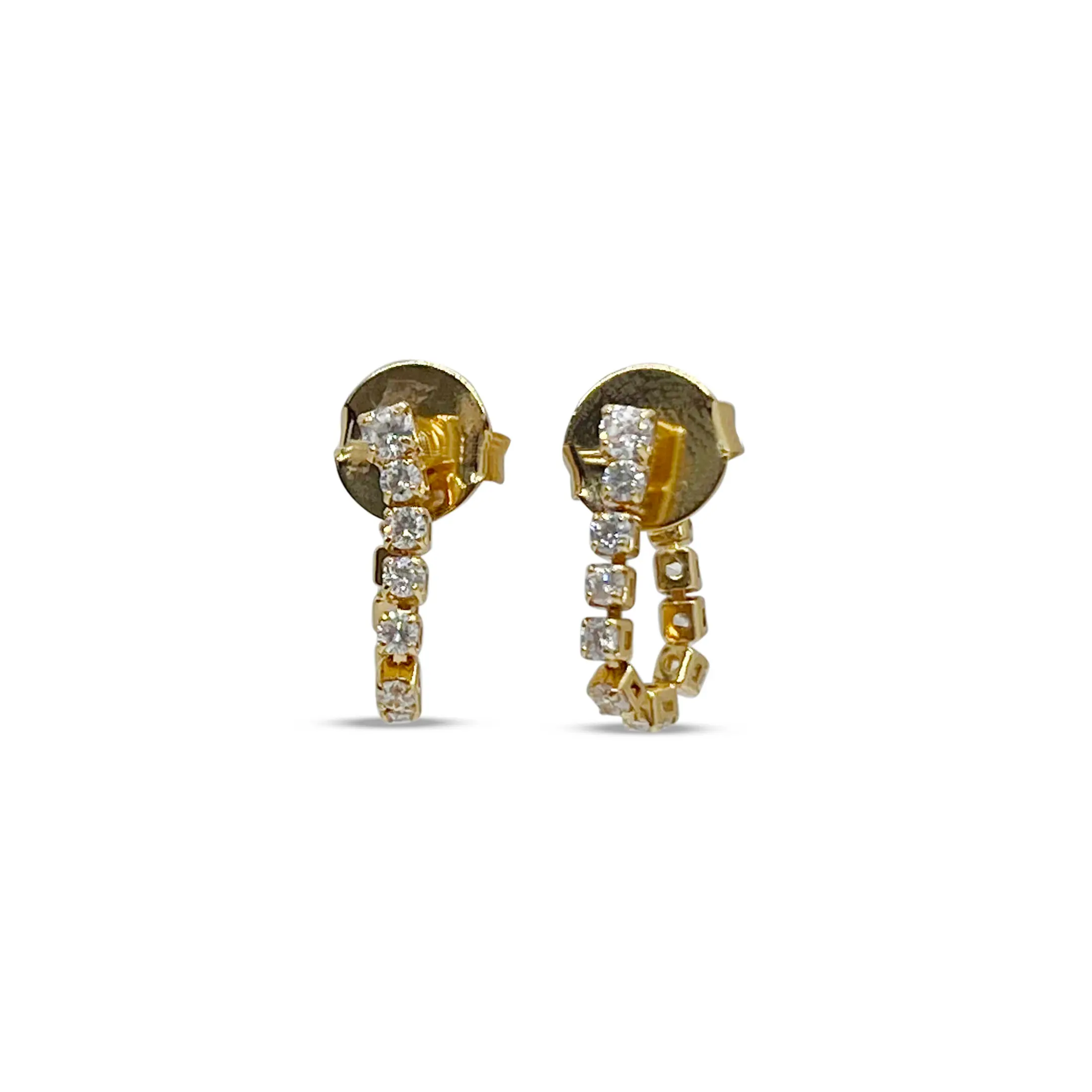 ValDesigns Tennis Earrings, Crystal Sparkle Pave-Set Style, 2-Pack Fashion Accessories