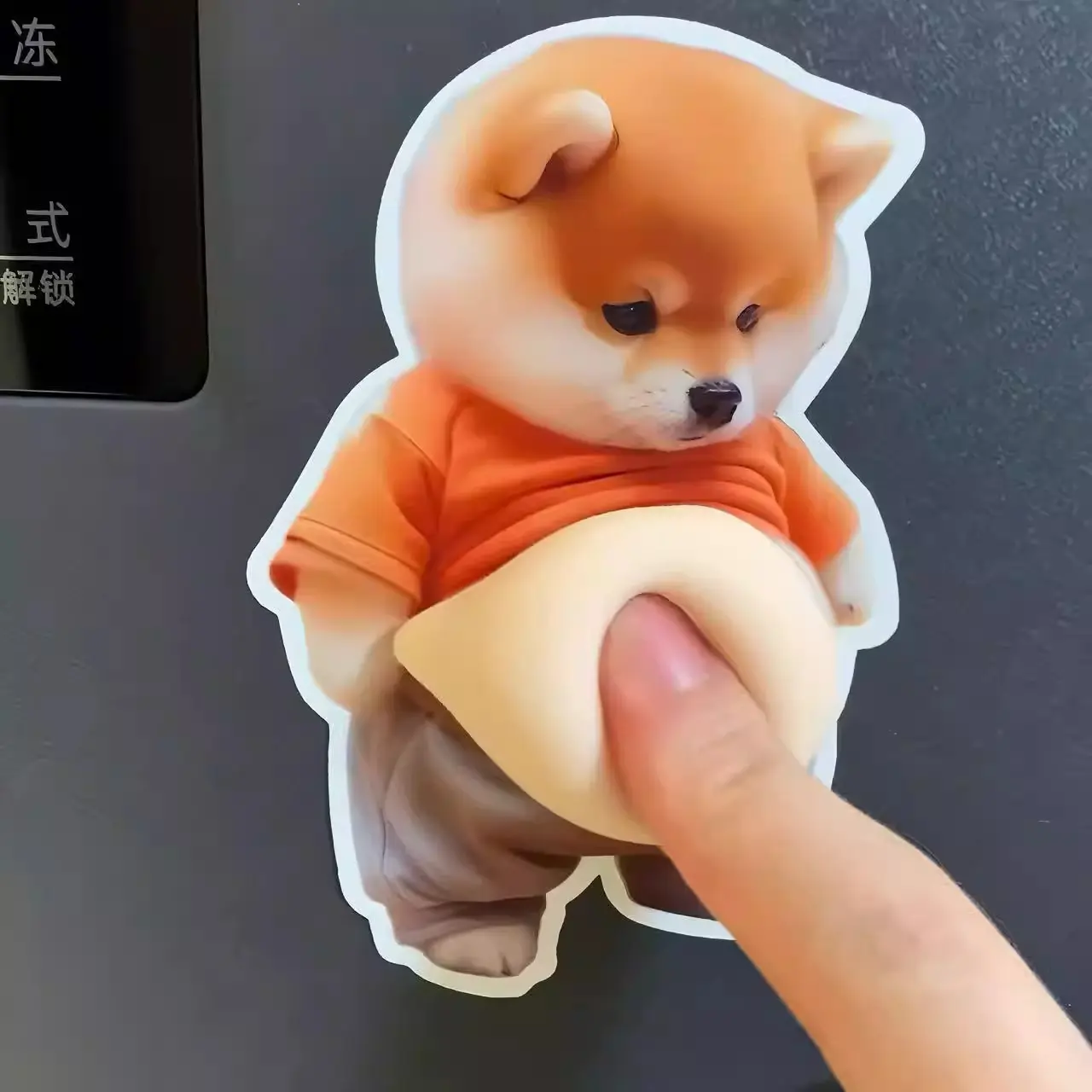 6 PCS 3D Shiba Inu Rubber Anti-Collision Door Stopper - Functional and Fun Decorative Sticker, Soft Shock-Absorbent Wall Protector to Prevent Damage to Doorknobs, Refrigerators, Cabinets