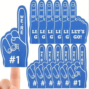 10pcs Foam Finger Mini Foam Fingers, Cheerleading Cheering Finger Cots, Football Fan Carnival Fuel Kit, 12.7 Cm for Sports Events