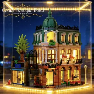 1326 Piece Hotel House Building Blocks 3D Puzzle Model Stress Relief Toy, Indoor Decoration, Birthday Christmas New Year Party Gift, Assembly Building Blocks