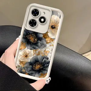 For Tecno Spark Go 1 2 2025 2024 2023 2022 2020 6 Go Spark 30C 20C 10C 8C Camon 40 Pro 4G 5G Spark 10 20 Pro SPARK 40 Pro+ Camon 30 20 Pro High Quality Full Print Flower Case Cover Aesthetic Unique Style Soft Edge TPU Case Anniversaries Birthday Gifts
