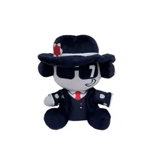 Suit Guy 7 Chance Plushie 8 Inch, Cartoon Game Plush Stuffed Figure Pillow, Cute Gaming Collectible for Video Game Fans, Bedroom & Desk Decor, Valentine’s Day Gift Ideas for Boyfriend, White Elephant Gifts