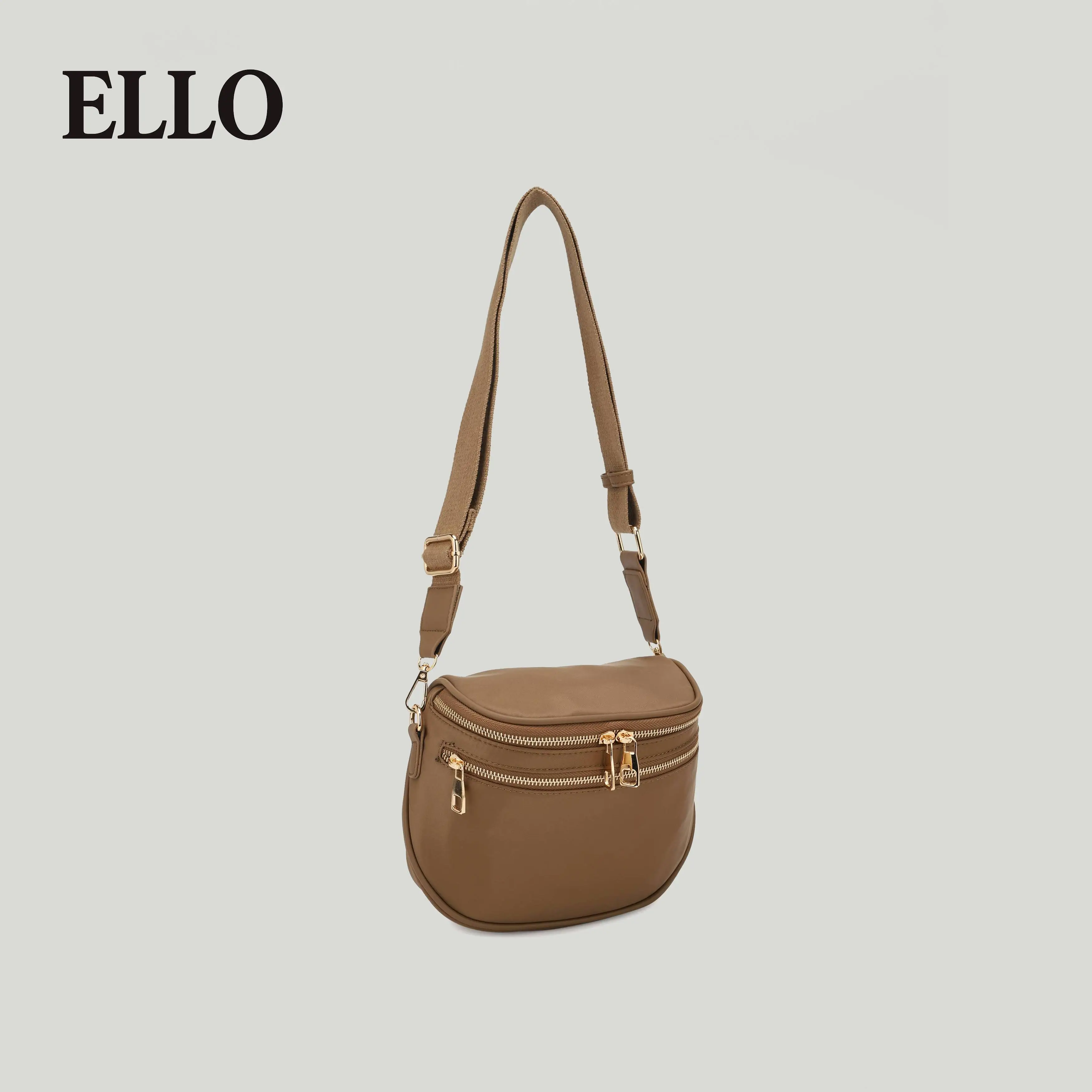 Women's Quilted Large Capacity Crossbody Bag – Stylish Hot Pink Water-Resistant Nylon Sling Purse with Wide Strap & Multiple Pockets for Travel, Worko