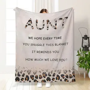 Mothers Day Aunt Gifts From Niece, Gift for Auntie From Nephew, To My Aunt Throw Blankets, Wife Blanket Gifts, Slogan Print Blanket