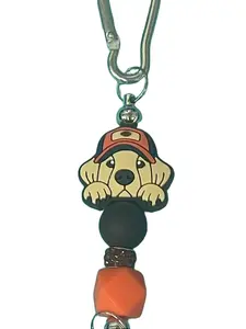 Yellow Lab Beaded Keychain