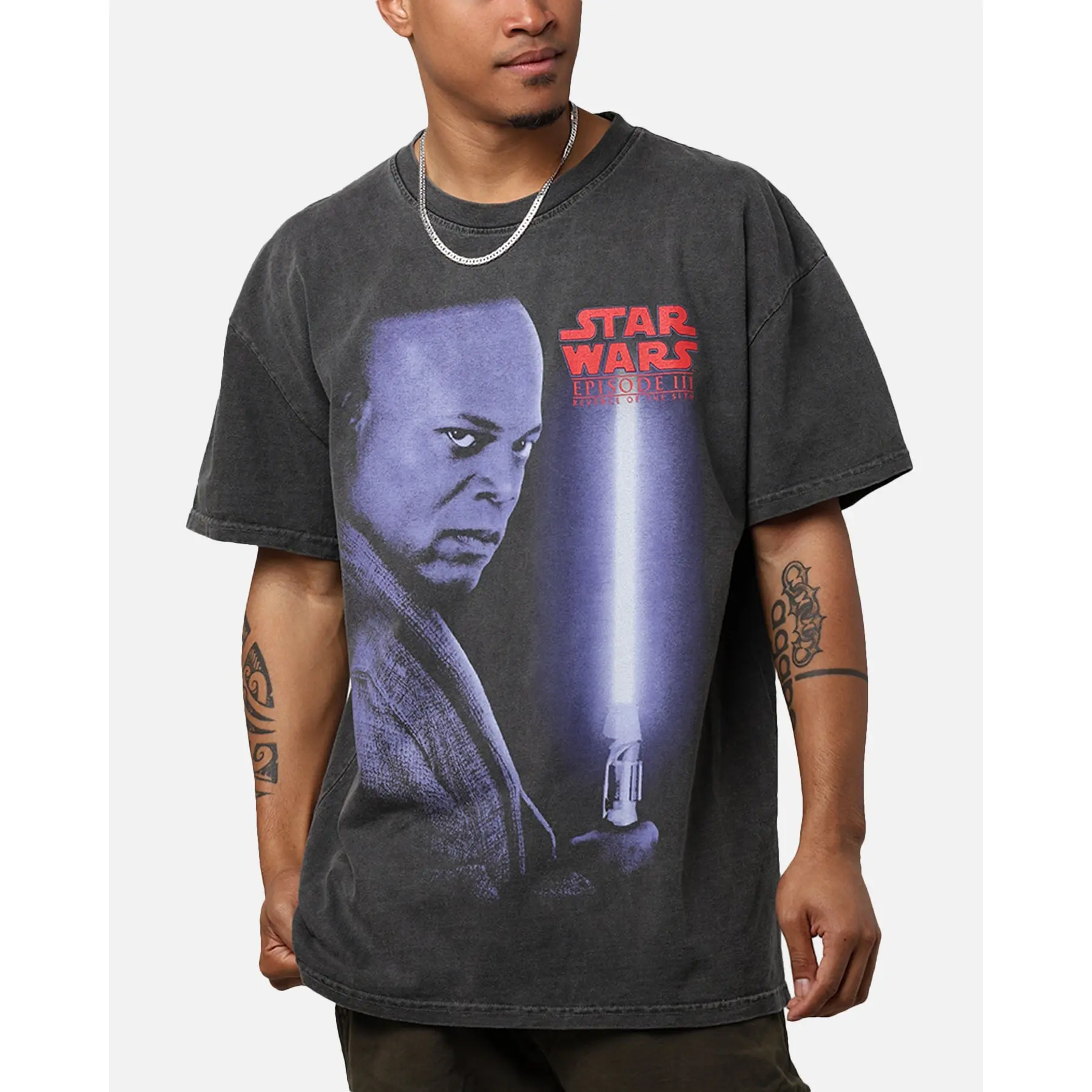 Star Wars Episode III '05 Heavyweight Vintage T-Shirt Black Wash Star Wars Episode III '05 Heavyweight Vintage T-Shirt Black Wash