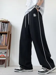 Men's Letter Tape Waistband Sweatpants, Regular Fit Casual Comfy Jogger Pants for Daily Wear, Men's Trousers for Summer, Athleisure Style Bottoms