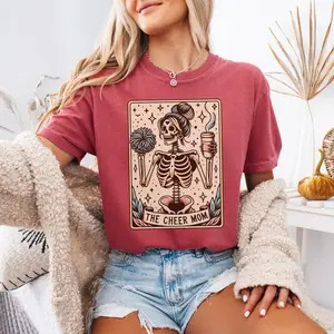 Funny Cheer Mom Shirt, Tarot Card Cheerleading Mom T-Shirt, Cheerleader Halloween Tshirt