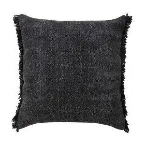 Ox Bay Solid Stonewash Throw Pillow with Fringe
