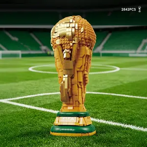 2026 World Cup Building Block Set, 2842pcs High Difficulty Puzzle, Official Collectible Model Toy, Perfect Gift for Fans