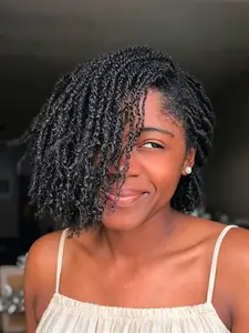 Afro Kinky 4C Curly Human Hair Bulk 50g Pack Natural Color 10 to 22 Inch for Locs Repair Dreadlock Extensions Mini Twist Braiding Hair