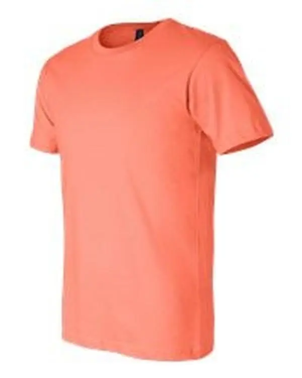 Unisex Short Sleeve Jersey T-Shirt, Side-Seamed C3001 Style Lightweight Top in 100% Combed Cotton Fabric with Retail Fit, Tops