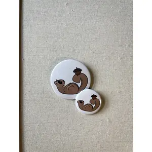 Happy Squirrel Button