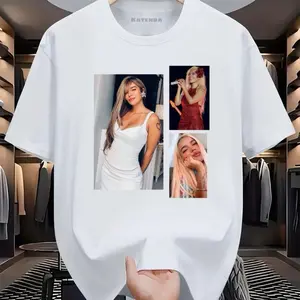 KATENDA KAROL G California Design Tshirt Unisex 100% Organic Cotton All Over Print Casual Woven Fabric Machine Washable - Operator, Wetsuit, Tropical