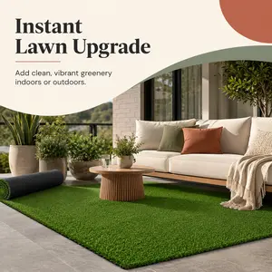 6*30FT Artificial Grass Turf, No Mowing Pet Friendly Fake Grass, 0.78in Thick Synthetic Lawn for Backyards, Waterproof UV Resistant Realistic Outdoor Mat for Dogs